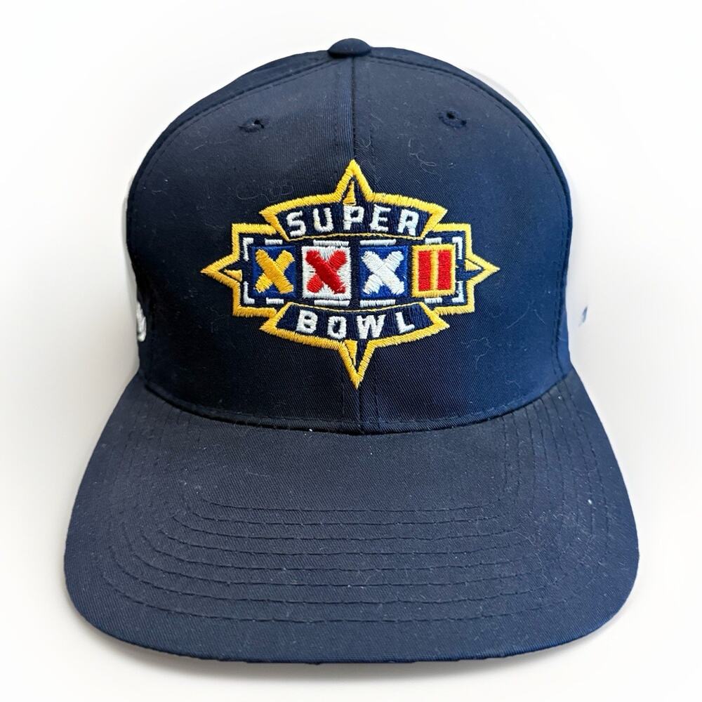 Vtg Sports Specialties Blue NFL 1998 Super Bowl XXXII San Diego Snapback Hat